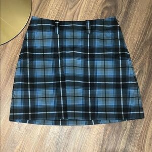 Nike Blue and Black Plaid Mini Skirt NWOT